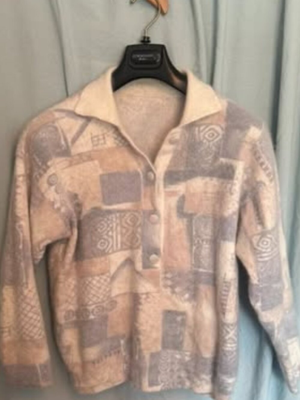 Cozy Knit Sweater Bundle 3 Pc Set Vintage Angora Cardigan HER Cable Gauge S M L
